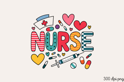 NURSE PNG, Nurse Sublimation PNG PNG Product Image 1