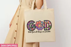 GOD with God all thing PNG, Christian Jesus Sublimation PN Product Image 3