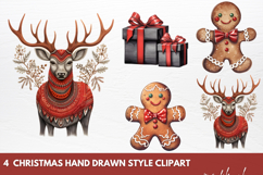 Christmas Hand Drawn Style Clipart Sublimation Product Image 1