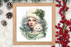 Cozy Green christmas Clipart Sublimation, Christmas PNG Product Image 3