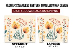 Flower Seamless Pattern Tumbler Warp Design Product Image 3