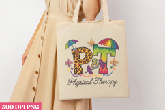PT Physical Therapy PNG, Mardi Gras Sublimation PNG Product Image 3