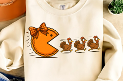 Funny Pumpkin Pie Thanksgiving Fall PNG, Pumpkin Pie Chasing Product Image 5