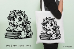 Adorable Unicorn with Backpack and Books Product Image 3