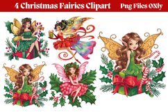 Christmas Fairies Clipart PNG Product Image 1