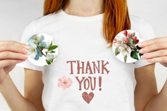 Flowers Car Coaster Template, Watercolor Flowers Coasters Product Image 3