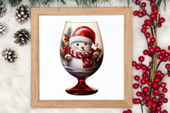 Christmas Wine Cup Sublimation Clipart Product Image 1