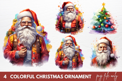 Watercolor Colorful Christmas Collection Clipart Product Image 1