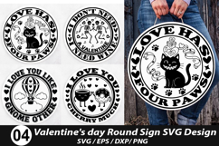 Valentine's Day Round Sign Design - I Love You Like Gnome Product Image 1
