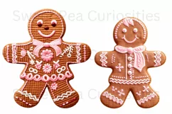 Christmas, GingerBread, Ephemera, PNG, watercolor, Clipart Product Image 3