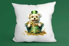 St Patricks Day Dog with Gold Coin Clipart, St Patricks Day Product Image 3