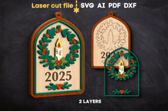 Christmas Ornaments Bundle SVG laser cut files for Glowforge Product Image 3