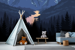 vector morning in beautiful mountains with river Product Image 3