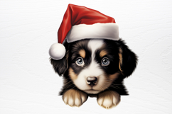 Christmas Peeking Dogs Clipart PNG Product Image 3