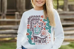 Cowgirl Be Wild Tshirt Design Printable SVG PNG Product Image 2