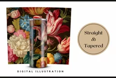 Sublimation Floral Design, Skinny Tumbler Sublimation 20 oz Product Image 3