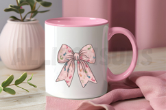 Retro Coquette Easter Bunny Bow Sublimation PNG Product Image 3