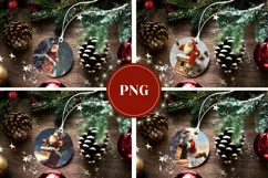 Watercolor Santa Claus Ornament, Christmas Chimney Ornament Product Image 3