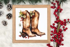 Western Christmas Cowboy Clipart Sublimation, Christmas PNG Product Image 3