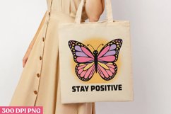 .Stay Positive PNG, Retro Positive Sublimation PN Product Image 1