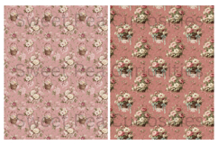 Shabby Chic, Papers, Flowers, Baskets, Junk Journal, Pinks Product Image 3