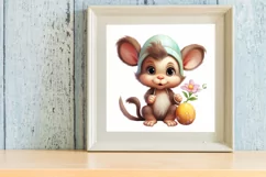 Adorable Animal Bunny Clipart, Watercolor Clipart Product Image 3