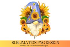 Sunflower Gnome - Sunflower Sublimation Design Product Image 1