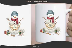 Yarn snowman png design for T-shirts Product Image 3