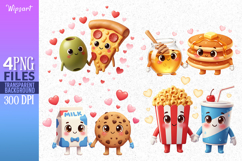Kawaii Food Couples Clipart Product Image 1