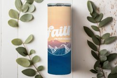 Faith Mountains Christian Tumbler Wrap | 20oz Skinny Design Product Image 4