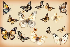 Butterfly clipart, Butterfly PNG, Butterfly painting, 51 PNG Product Image 4
