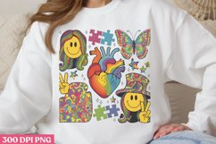 Butterflies and Autism PNG, Autism Sublimation PNG Product Image 3