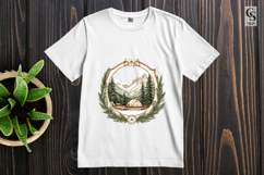 Mountain Camping Badge Clipart Sublimation PNG Product Image 2