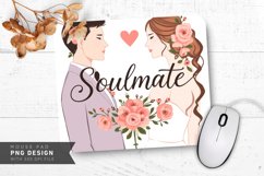 Soulmate Florals Mouse Pad PNG Design Product Image 1
