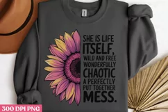 She is life itself wild and free PNG, Mothers-Day-Sublimatio Product Image 3
