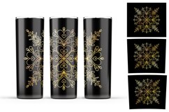 Gold mandala tumbler sublimation Product Image 2