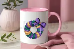 King Cake Coquette PNG, Mardi Gras Sublimation PNG Product Image 3