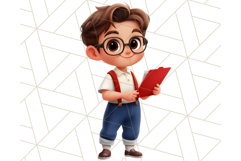Boy Teacher Clipart PNG, Cute Male Teacher Illustration Product Image 3