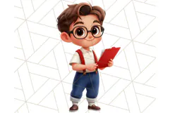 Boy Teacher Clipart PNG, Cute Male Teacher Illustration Product Image 3