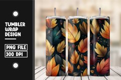 Fall autumn leaves tumbler wrap design Product Image 1