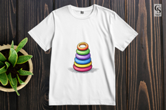 Cute Stacking Rings Toy Clipart Sublimation PNG Product Image 3