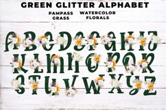 Green Glitter Boho Floral Alphabet Product Image 3