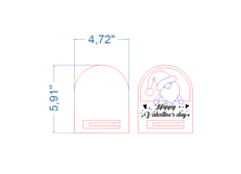 Valentine&#039;s Day Postcard SVG laser cut file for Glowforge Product Image 3