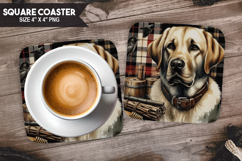 Cute Dogs Square Coaster PNG Bundle, Pet Coaster Design Product Image 3