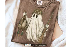 Vintage Hunting Ghost PNG | Retro Halloween Mallard Duck PNG Product Image 2