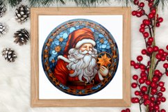 Stained Glass Painting Of Santa Clipart Sublimation Product Image 3