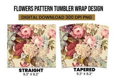 Flower Pattern Tumbler Warp Design Product Image 3