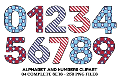 4th July Alphabet png clipart, independence letters doodle Product Image 3