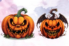 Halloween Pumpkin Sublimation Clipart, Halloween Pumpkin Product Image 4