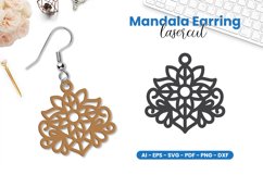Mandala Earring Lasercut Product Image 1